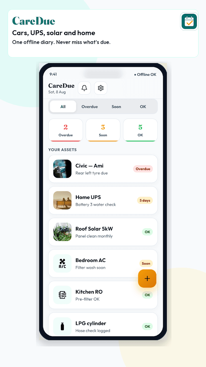 CareDue app screenshot 2