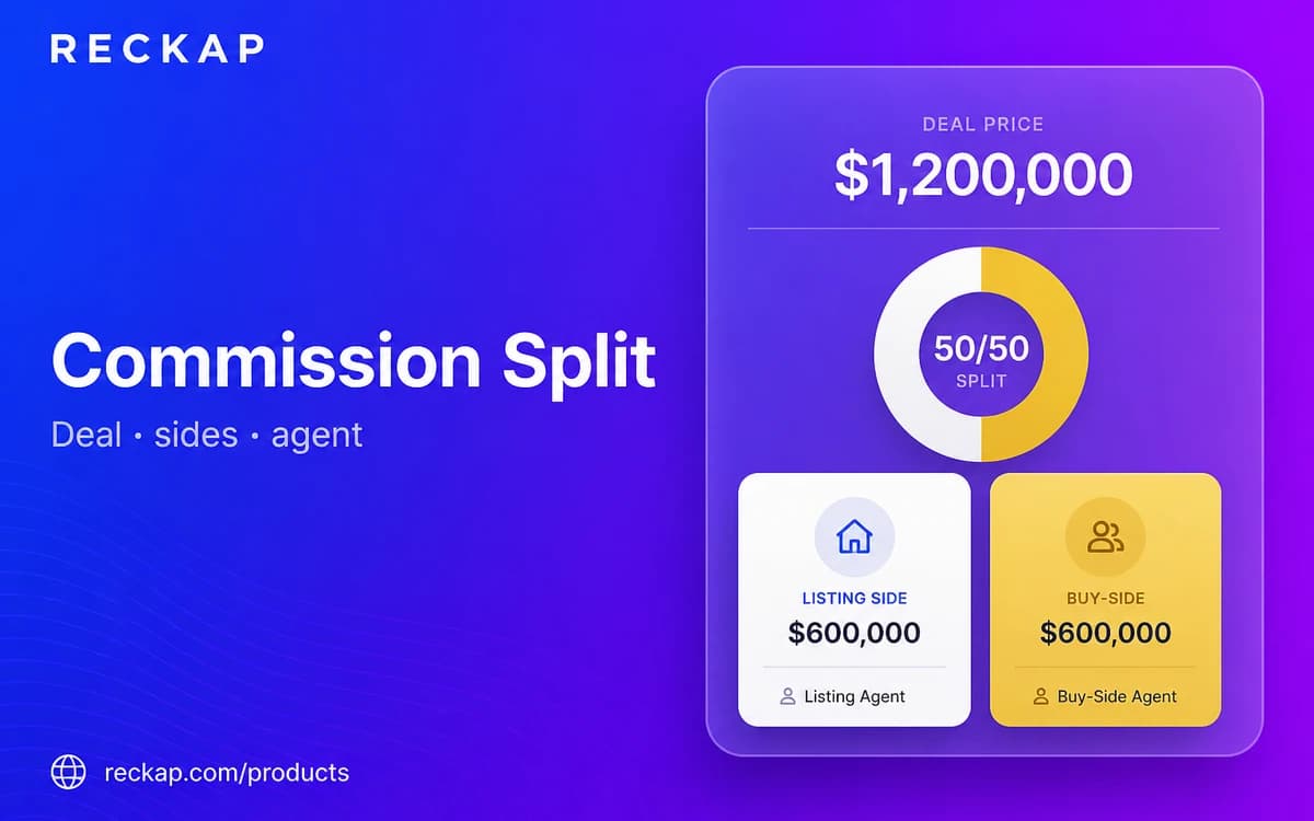 Reckap Commission Split Calculator cover