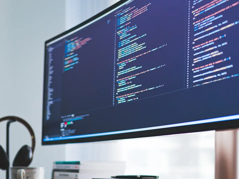 Desktop monitor used for process work