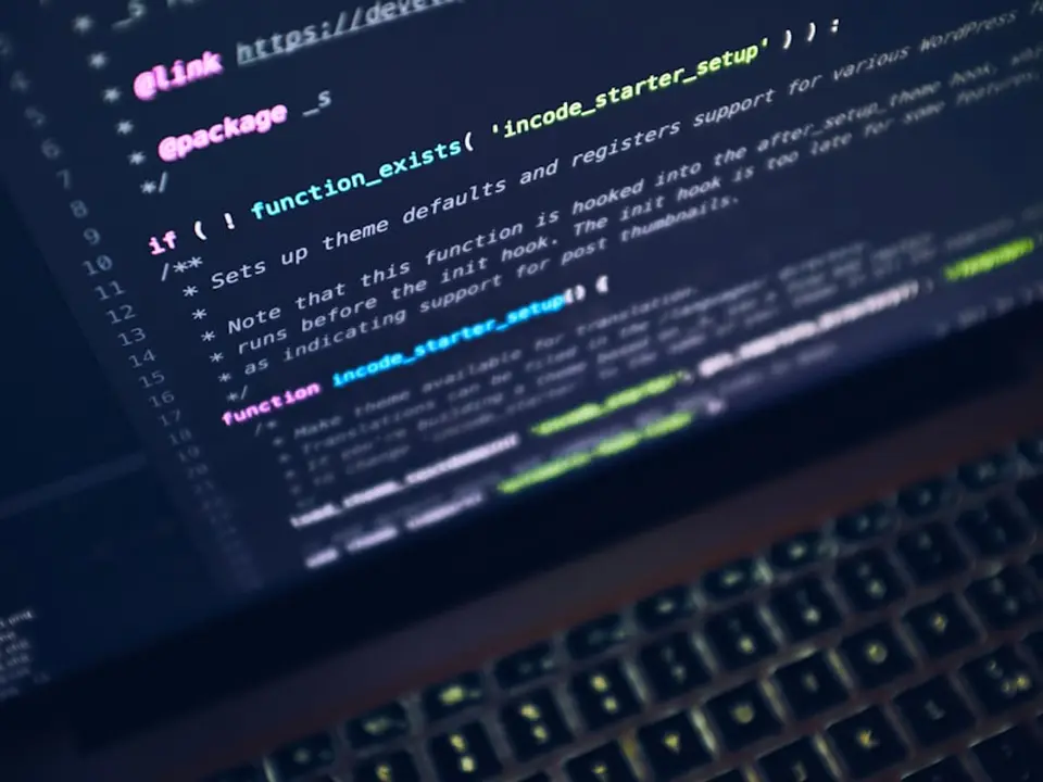 Laptop with code for IT delivery