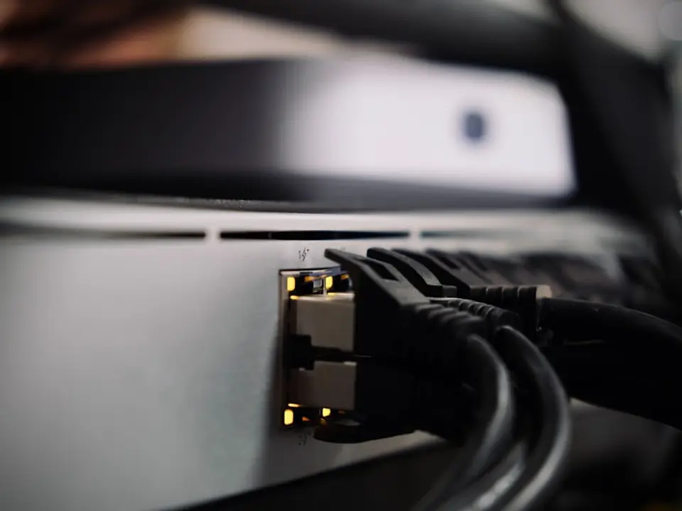 Network cables on server hardware