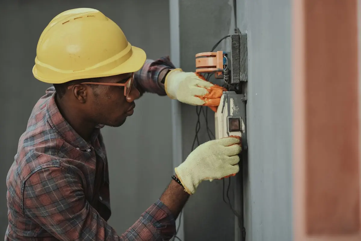 Technician with tools for home and field service work