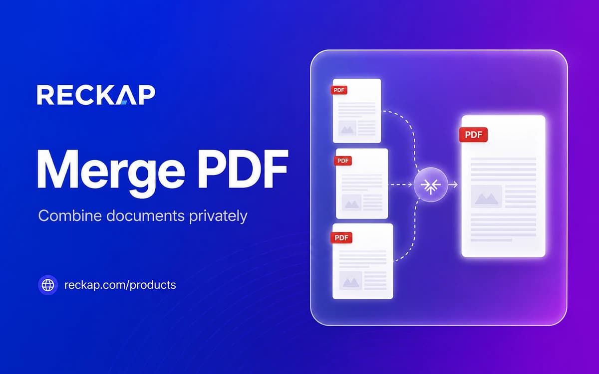 Reckap Merge PDF cover - combine PDF documents