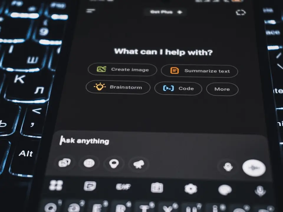 Phone showing an AI assistant interface